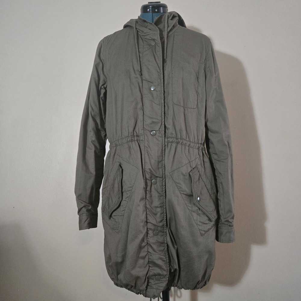 2014 J Crew Boyfriend Fatigue Jacket Hooded 100% Cotton Utility Parka XS